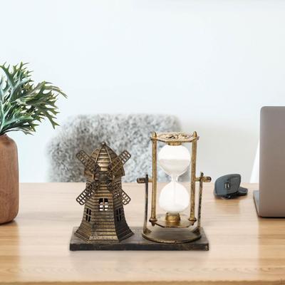 Light Hourglass Sand Timer Figurine Centerpiece Sandglass Creative Sculpture for Tabletop Kitchen