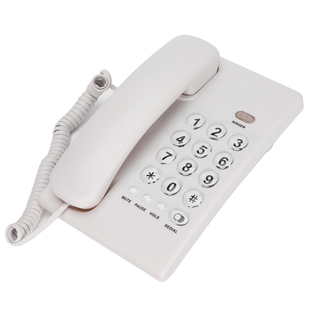 KXT504 Single Wired Corded Telephone Multifunction   Desktop Phone with Big Buttons for   Hotel(Black )