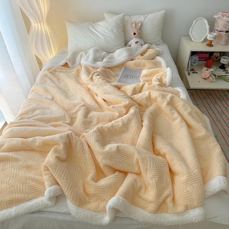 OEING Thickened Rabbit Velvet Blanket