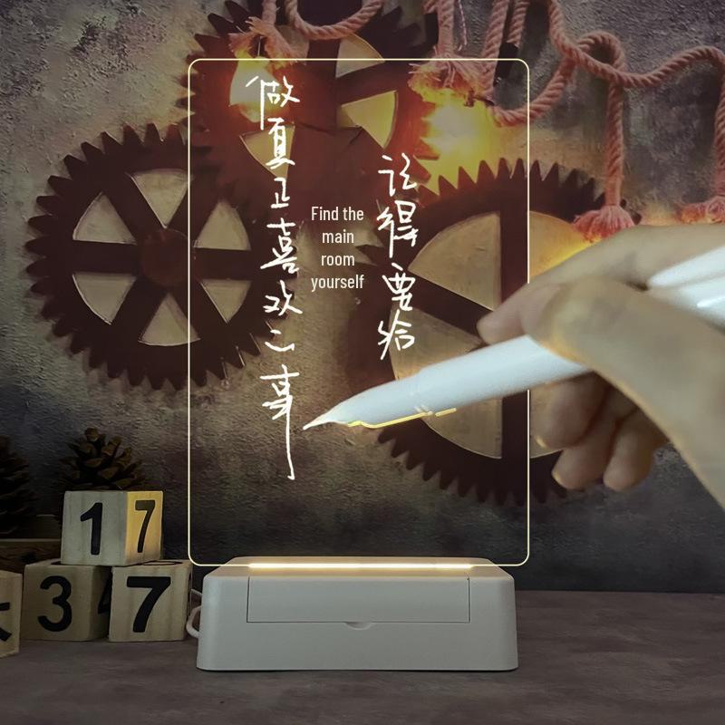 Durchscheinende Acryl-Notiztafel: Löschbares kleines Desktop-Whiteboard für Heim-Memos und Erinnerungen