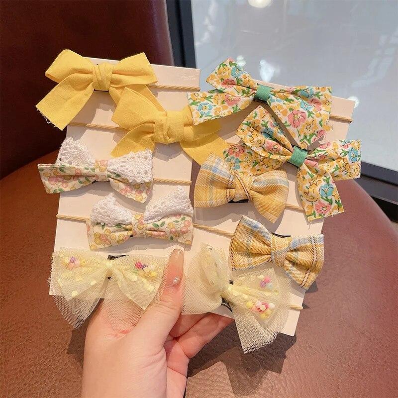 10pcs Hair Accessories Girls Scrunchies Aesthetic Lacos De Cabelo Infantil Bands Kids Bandeaux Elastiquec Headbands Bandes Cute