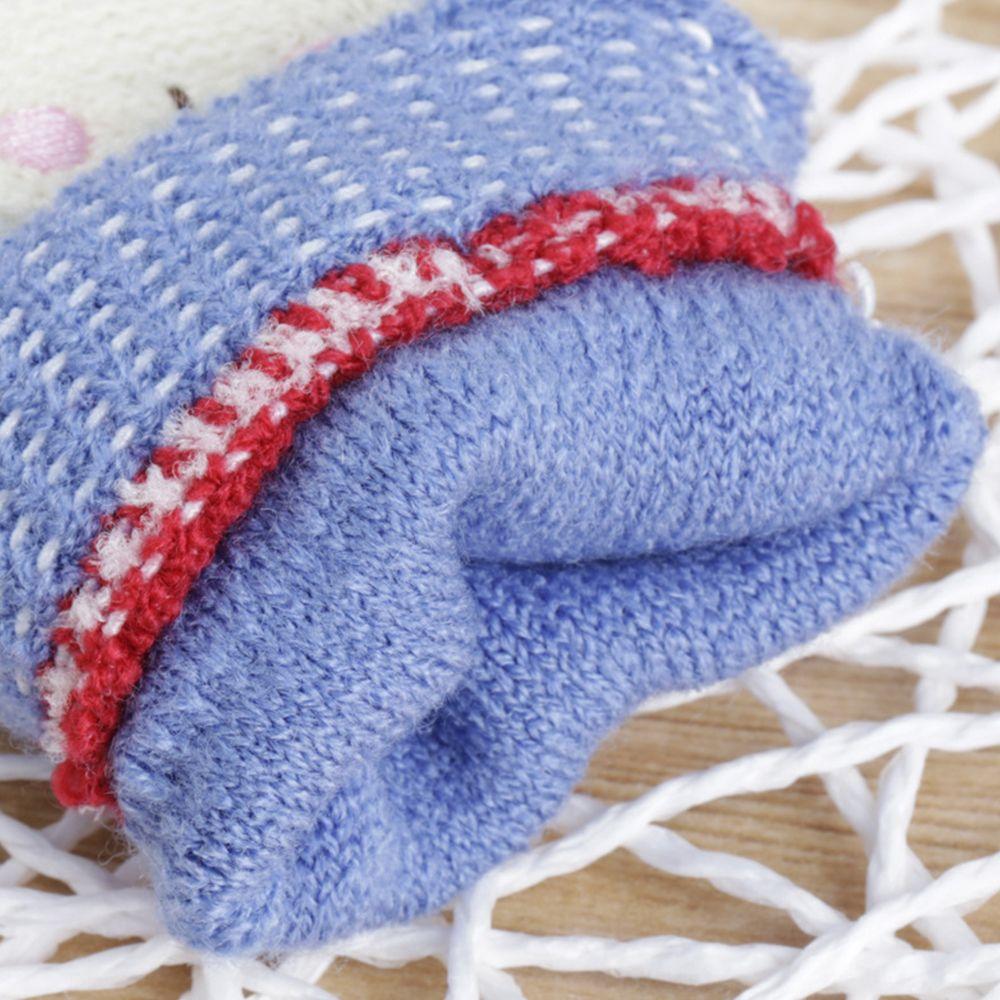 protection Kids Fingerless  Gloves Knitted Gloves Clamshell Half Finger Gloves Winter Warm Mittens