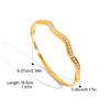 Yori Stainless Steel 18K Gold PVD Plated Metal Bracelet Bangle Gold Color Minimalist Texture Statement Brand Jewelry for Women