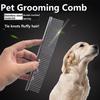 19/16cm Stainless Steel Dematting Comb for Long Thick Hair Pet Grooming Brush for Dogs and Cats To Remove Fur Ideal for Shaggy