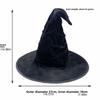 Sametový klobouk čarodějnice na Halloween Skládací Hvězdný kouzelnický klobouk Párty rekvizity Cosplay doplňky Halloweenský klobouk Halloweenská párty