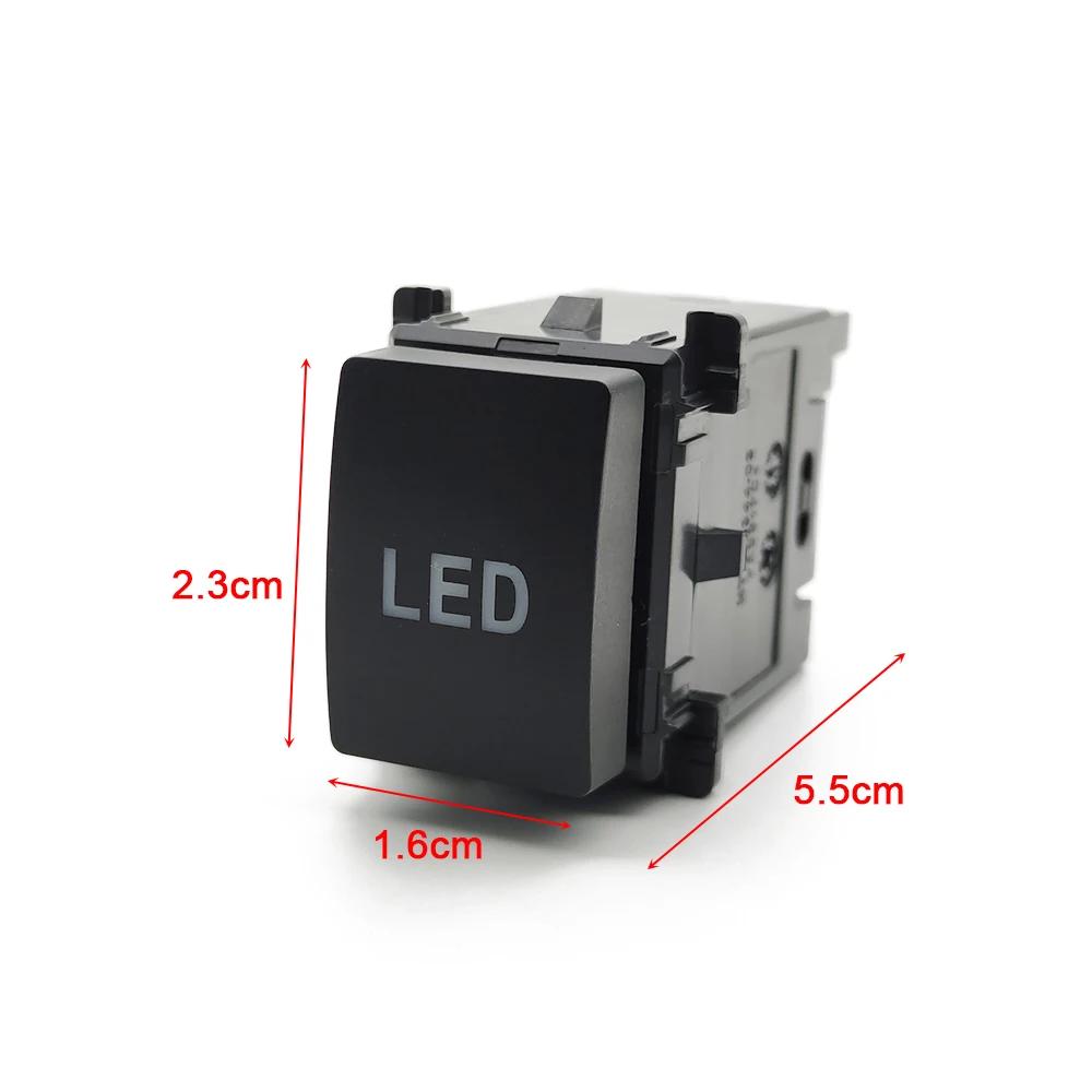 1Pc For Subaru Forester (SK)    Interior LED Switch Front Fog Light Rearview Mirror Heating Push Button Music Switch