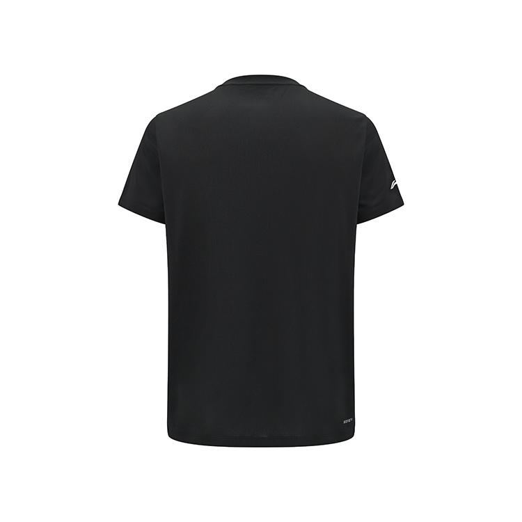 Li Ning Table Tennis Series Brand Print Moisture-Wicking Quick-Dry Cool Casual Sports Short Sleeve T-Shirt Unisex Tops Black ATSV609-1