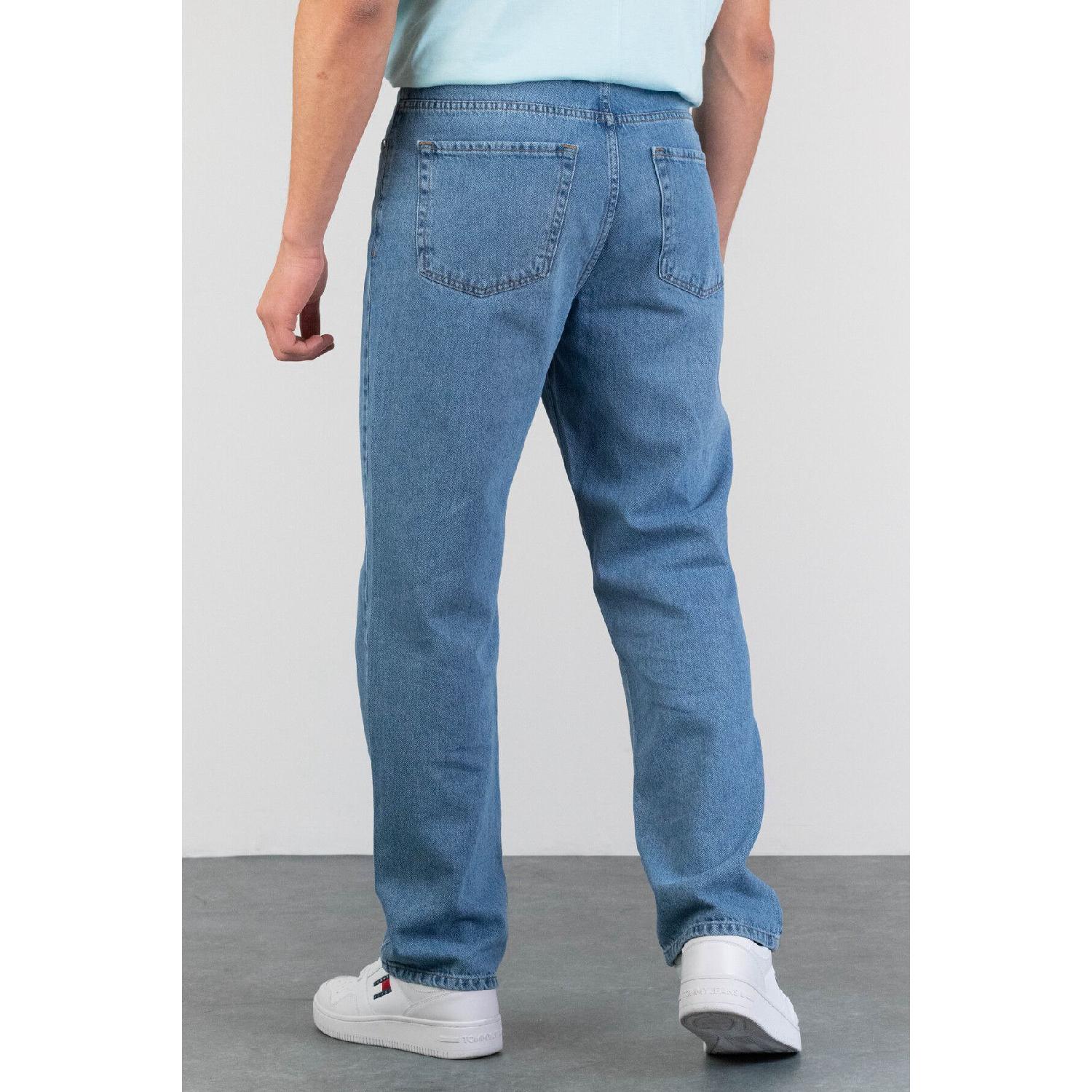 

Мужские голубые мешковатые джинсы свободного покроя из 100% хлопка, джинсовые брюки Chris 30 синий