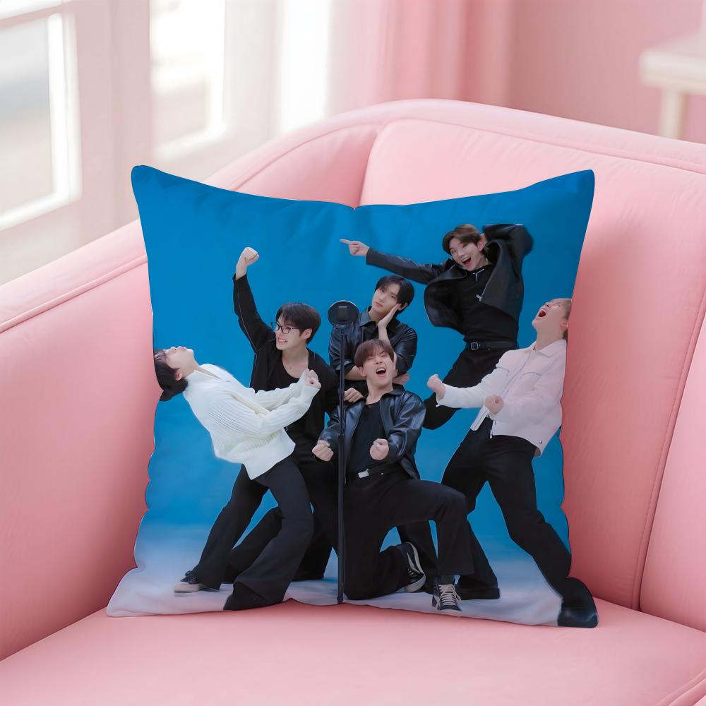 MMONSTA X Cushion Cover Pillowcase Short Plush Invisible zipper Room Sofa Cushion Cover