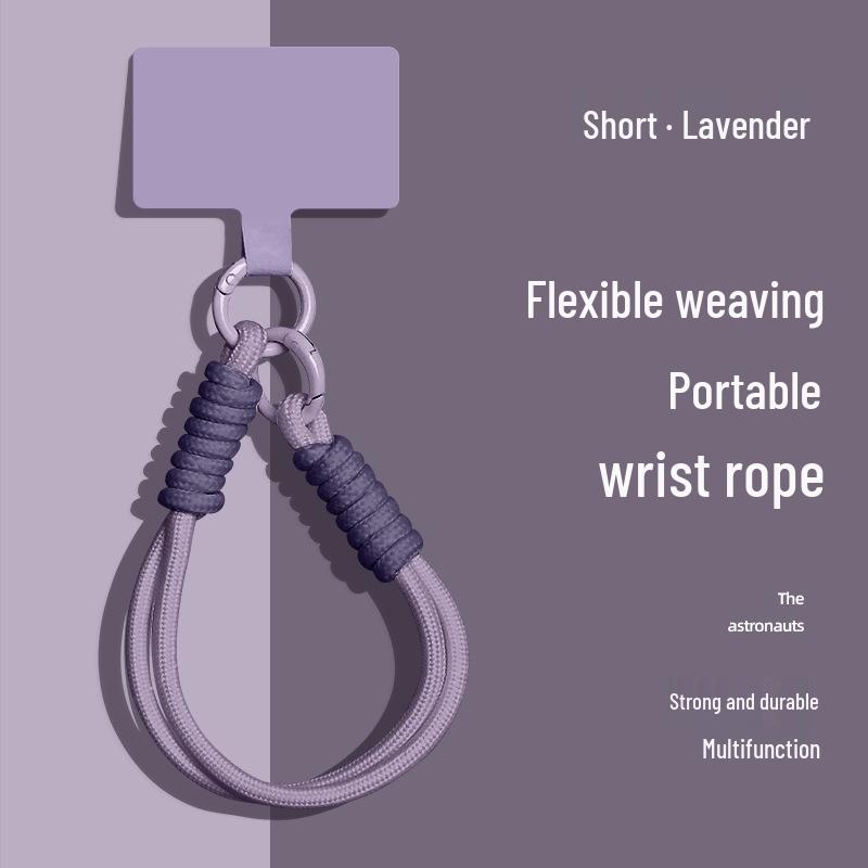 

Popular Color-Block Phone Lanyard: Multi-Functional Anti-Loss Case, Earphone Cover, Toy Bag, Woven Wrist Strap