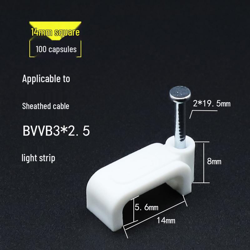 Steel & Plastic Nail Clips for Wires & Network Cables