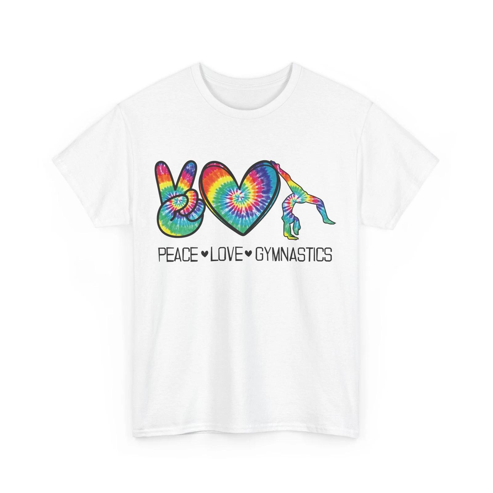 

Gymnastics Shirt, Peace Love Gymnastics Tumbling Gymnast Women Girls Shirt 4XL