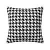 Nordic Fall Vibrant Houndstooth Pattern Cushion Cover Velvet Elegant Dogstooth Style Throw Pillow Case Decoration