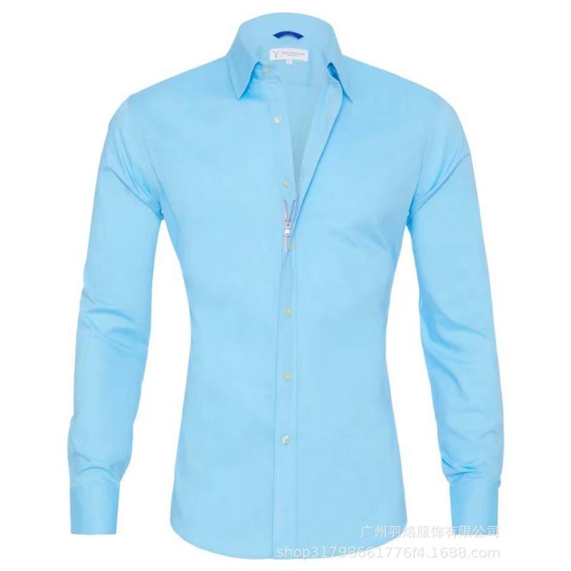 

Мужская рубашка-свитер с косами 4XL небесно-голубой