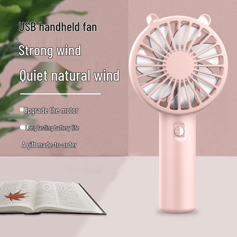 Portable USB Rechargeable Mini Fan - Silent, Handheld for Indoor/Outdoor Office & Travel Use