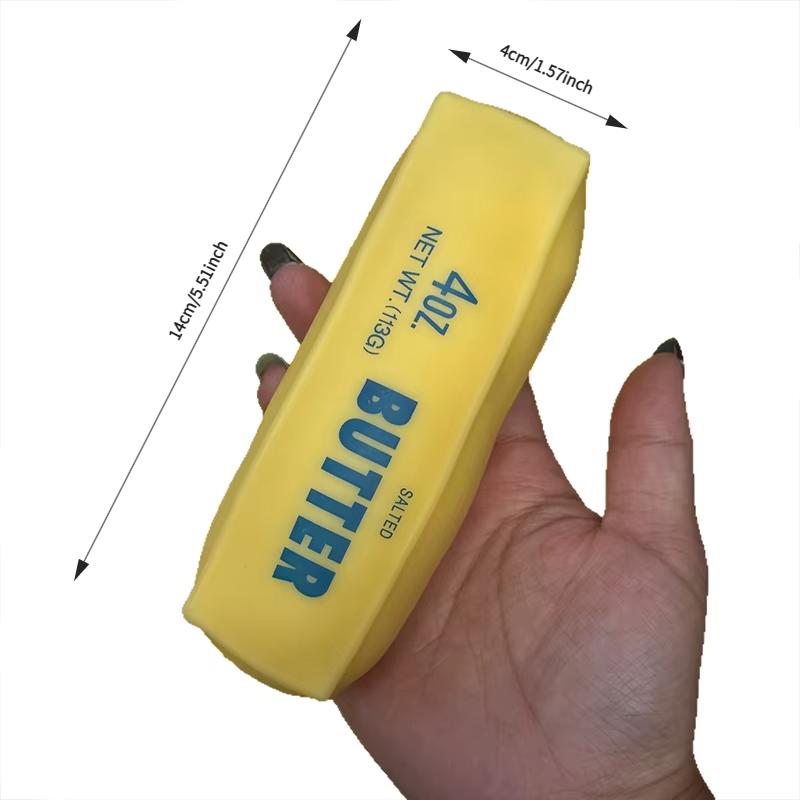 Crispy Butter Stick Squishy Fidget Toy Built-In Crunchy Filling Sensory Stress Relief For Adults Daily Relax Gifts