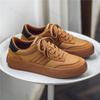 Fashion 2025 New Men Suede Low Top Shoes Fashion Sports Casual Lace-up Shoes Comfortable Lightweight Height Increasing Platform Sneakers