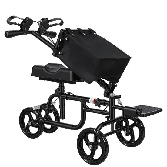 Knee Scooter, Knee Walker for Surgery, Broken Foot, Ankle Injury, Lightweight Crutch Alternative Medical Scooter with Dual Braking System for