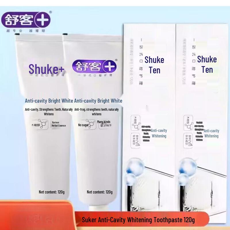 Shuke Anti-Cavity Whitening Toothpaste (4-Pack)