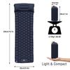Self inflate Backpacking Air Pad Lightweight Sleeping Mat with Built in Foot Pump LT29 Navy Blue