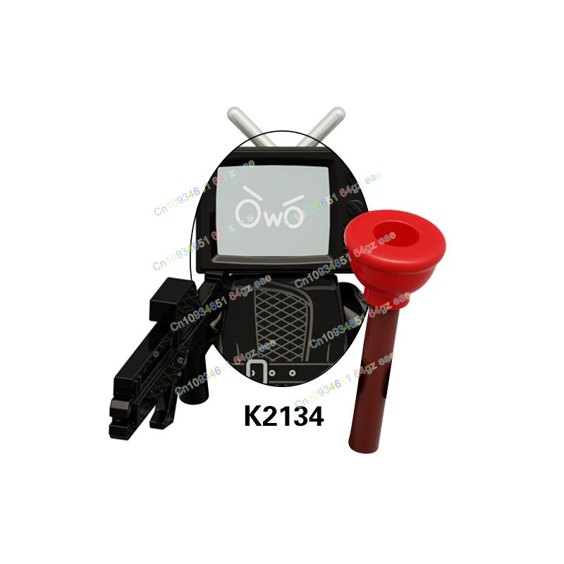 

MOC Skibidi Toilet Мини Экшн Фигурка Кирпичный Телевизорщик Плюс Титан Пазл Сборная Модель Конструктор Игрушки Подарки на День Рождения