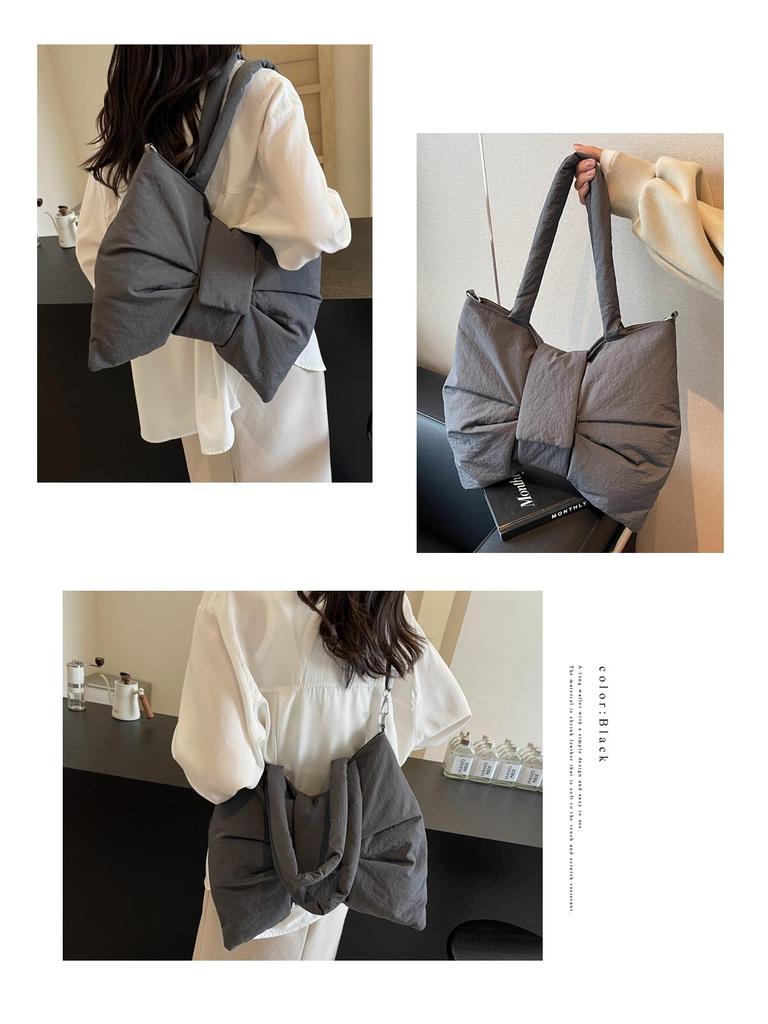 DIVA Rose Women's Mini Tote BagShoulder Bag, Large Capacity, Lightweight, 2-Way Bag, Stylish, Perfect for Commuting To Work or School, Big Ribbon Bag