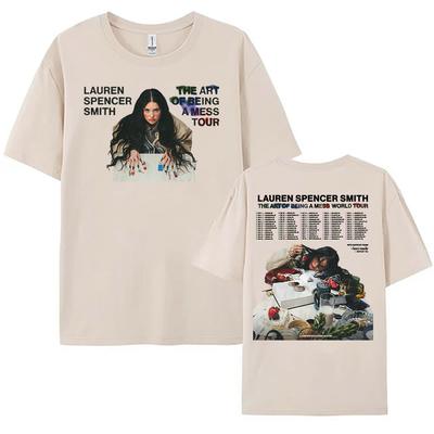 The Art of Being A Mess Tour 2026 Tshirt Lauren Spencer Smith Graphic Tshirt Short Sleeve Female T Shirt Summer Soft Tee