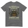 Patriotic Veteran Usa Flag American Military War Hero Skull Tshirt