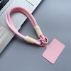 Macaron-Farbe Kurzes Handy-Lanyard Handy-Pad Doppelkopf Anti-Verlust Handgewebt Unisex Handgelenkband Kette Anhänger Lanyard