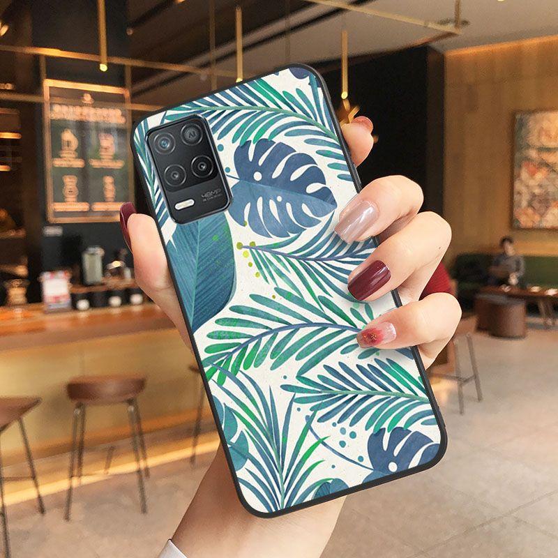 Funda Green Plant Leaves Shell Phone Cover For Oppo Realme 8Pro 6PRO 6i 7pro 9i 9pro C11 C21Y C21 C25Y C25S C3 Q3S XT Case Coque