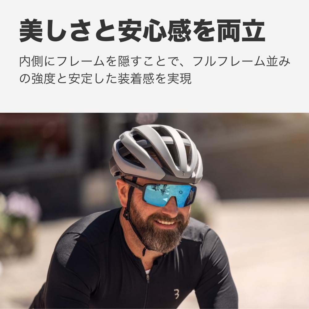 BBB Sports Sunglasses Chester Smoke Flash Mirror Matte White (BeeBeeBee) BSG-69