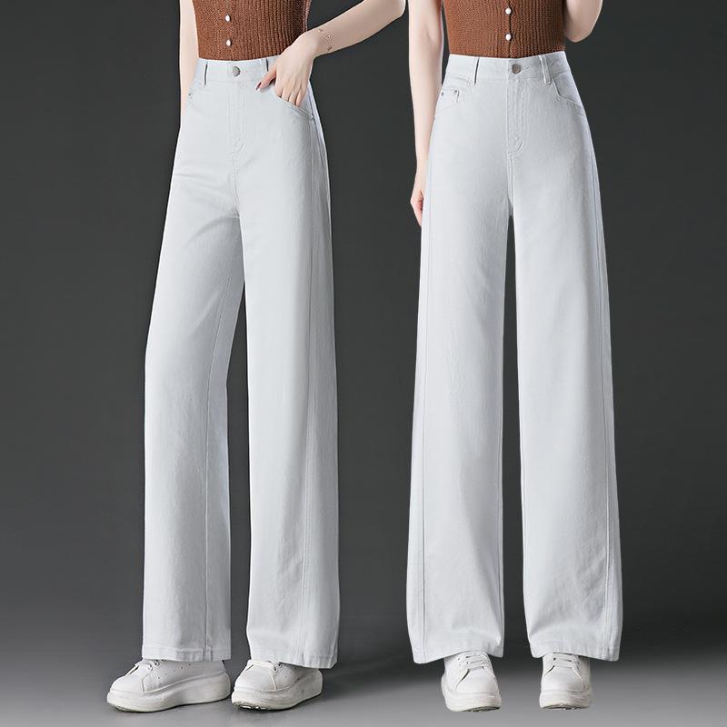 

High-Waisted Women s Wide-Leg Jeans - New Spring/Autumn 2025 30/2XL115-125 jin