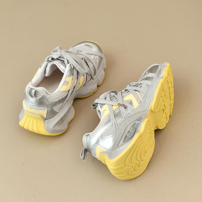 

Summer mesh breathable dad shoes women s versatile lightweight soft-soled casual running shoes thick-soled versatile sports shoes 35