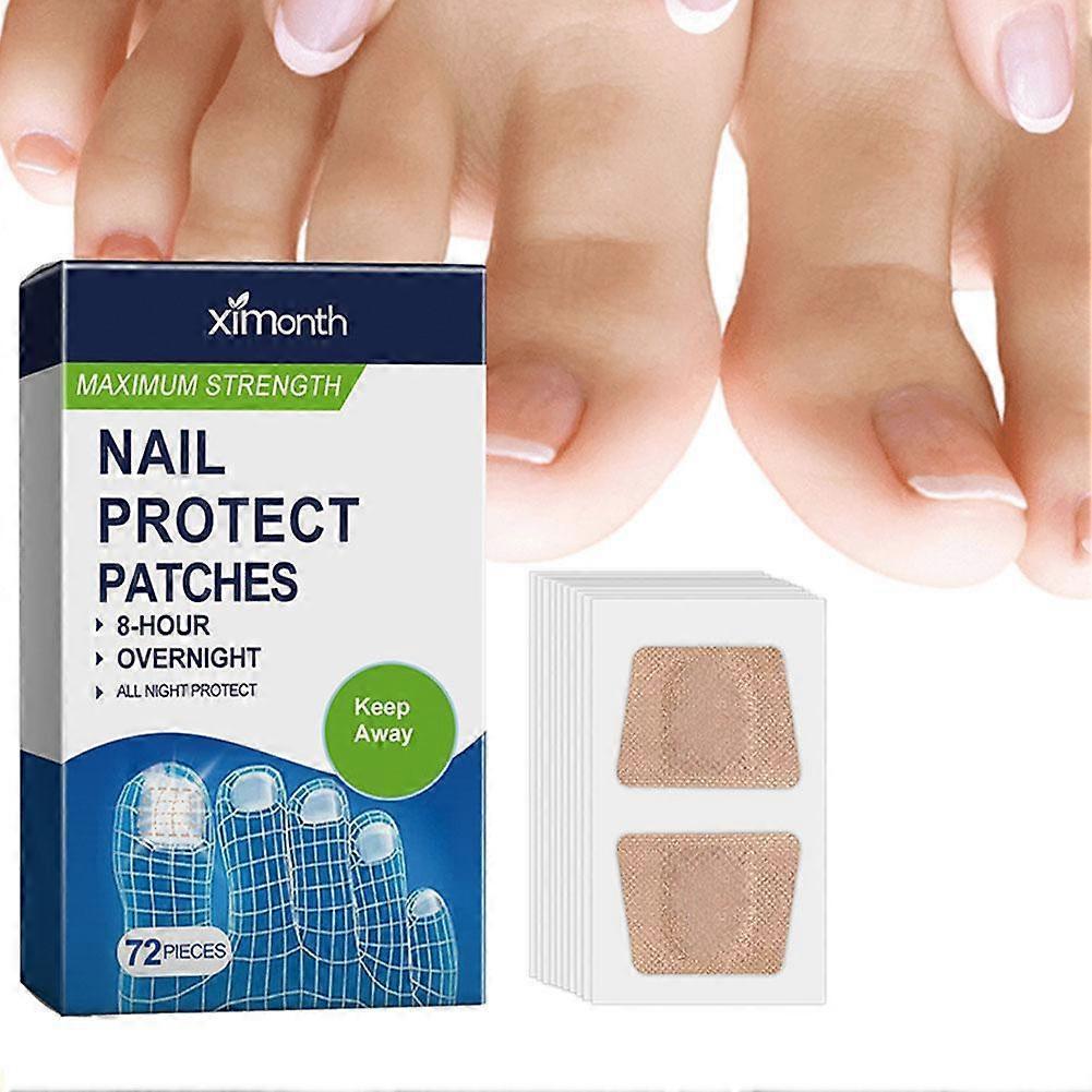 Nail Treatment Patches 72pcs for Fungus Cracked Growth Non Woven Fabric