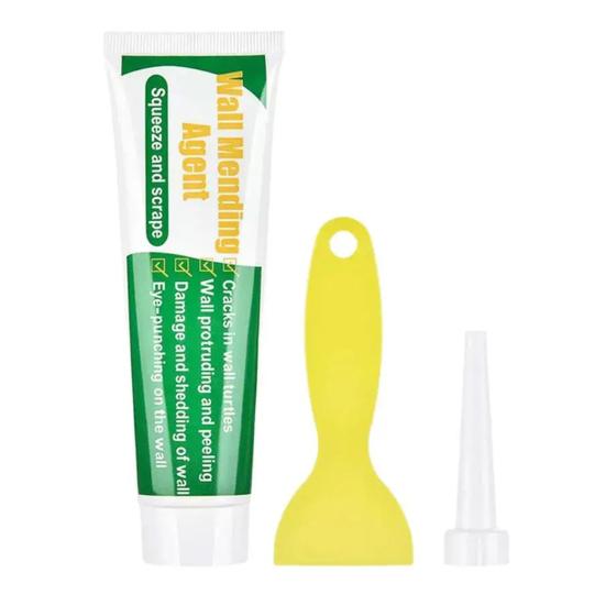 

100G Wall Mending Agent Drywall Repair Kit with Scraper Wall Hole Repair Paste Home Wall Crack Nail Hole Repair Putty Plaster жёлтый
