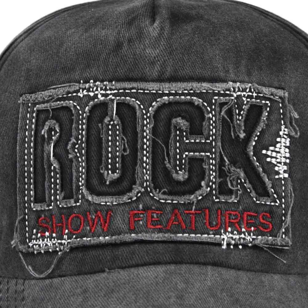 Rock stereo embroidered baseball cap distressed embroider duck tongue ancient hat sun protection sun hat men's hat