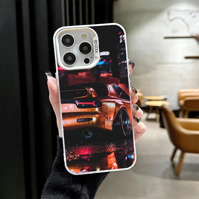 Japan JDM Sports Cars Theme Soft Phone Case for iPhone 15 16 17 Pro Max 17Air 16E 14 Plus 13 12 Mini Shockproof Cover Back Shell