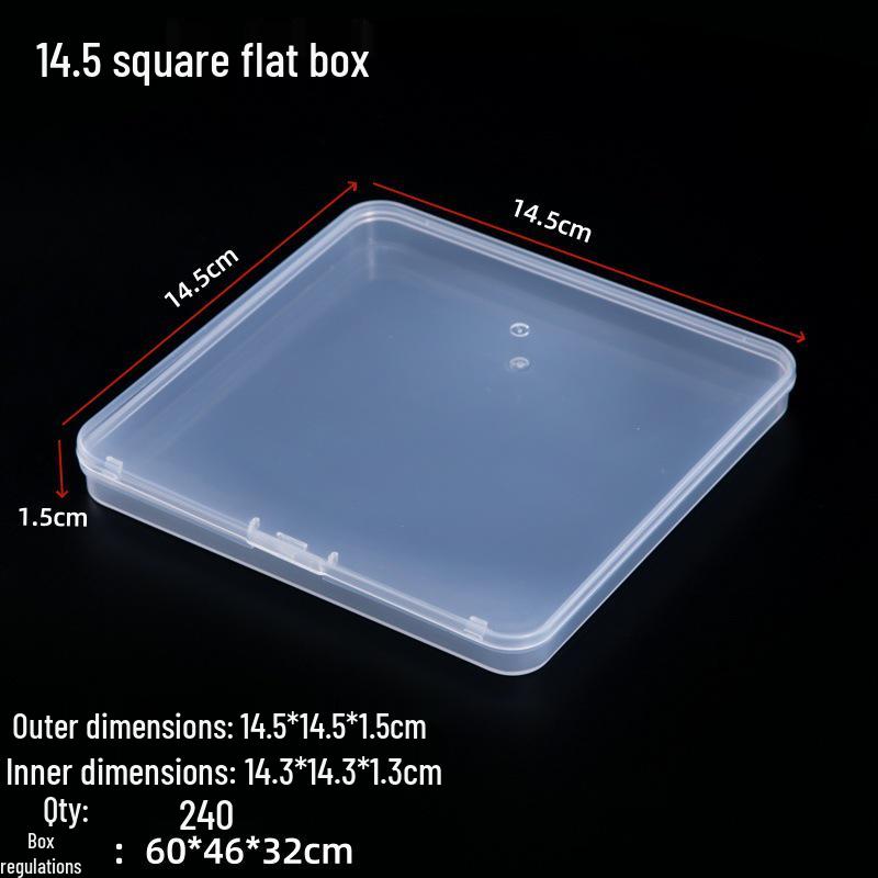 Rectangular Transparent PP Plastic Storage Box for Stationery, Cards, Hardware, Jewelry, and Fishing Gear