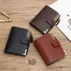 PU Leather Men Wallets Zipper Short Luxury Coin Pocket Card Holder Male Wallet Clutch Po Holder Brand Man Purses Wallet