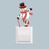 Neujahr Weihnachten Selbstklebende Aufkleber PVC Weihnachten Schalter Fenster Dekorative Aufkleber Abnehmbar Weihnachtsmann Elch Muster Neujahrsdeko