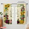 2pcs 2D Flat Printing Curtain Mad Hatter Wonderland Quote Floral Polyester Without Electricity Festive Holiday Perfect for