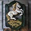 Longma Reçine El Sanatları Modern Ev Duvar Sanatı Dekorasyonları The Prancing Pony ve The Green Dragon Pub Tabelaları Seti