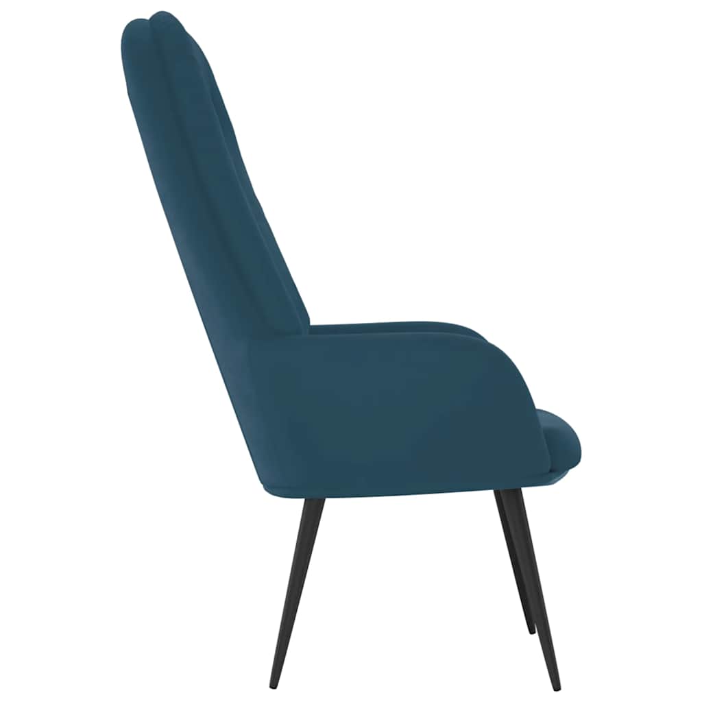 Recliner Chair Blue Velvet