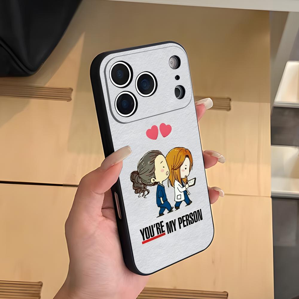 Hot TV Greys Anatomy Phone Case For IPhone 17 Air 16 E Pro Max 15 14 13 Mini 12 Pro 11 Max Plus Black Soft Shell