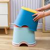 1PC Round Stool Plastic Thickened High Small Chair Creative Bench Children's Footstool Household Cartoon