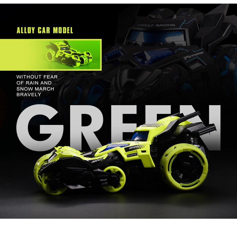 

Три в одном катапульта колесница Huili легкосплавная машинка со светомузыкой крутая модель игрушка для мальчика зелёный