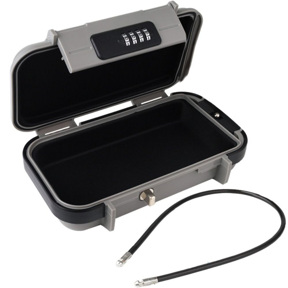 Combination Lock Portable Safe Box Large Capacity Waterproof Design Travel Safe Box Durable Anti-Pry Waterproof Safe Box