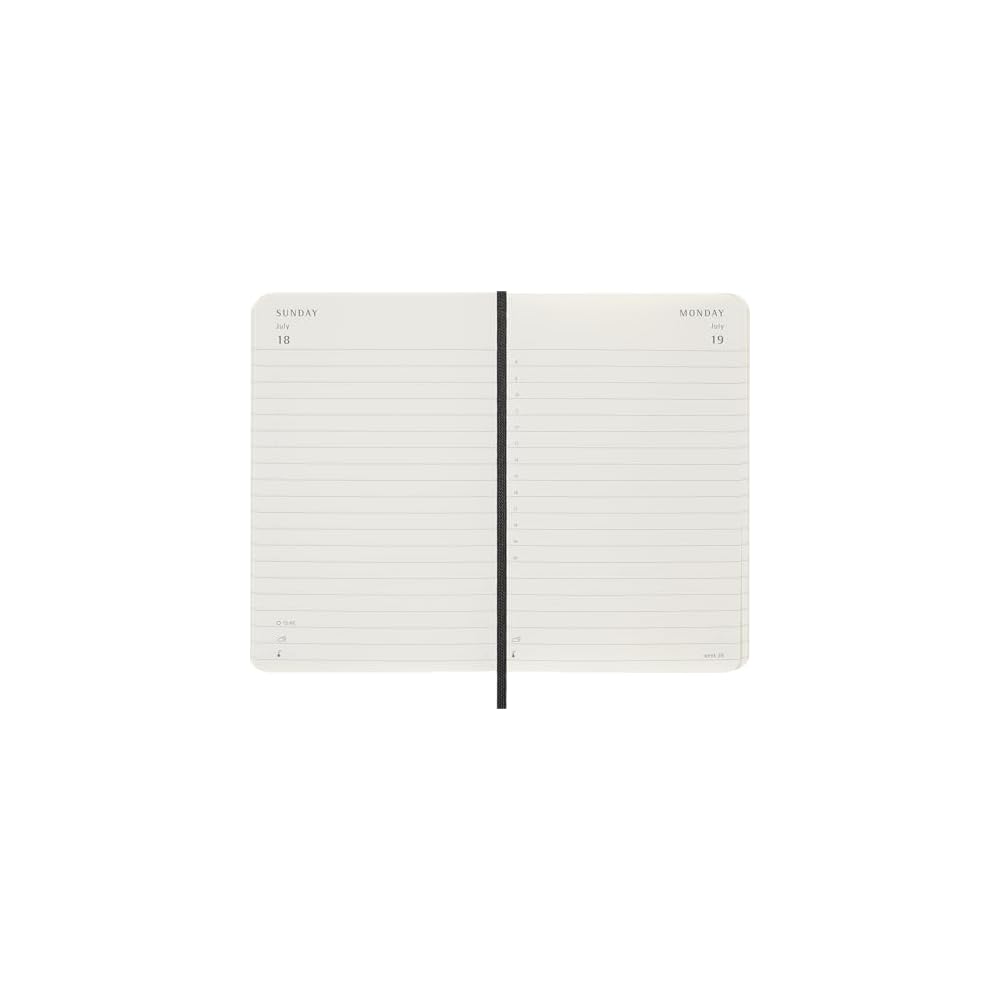 Moleskine 2027 Daily Diary, January Start, 12 Months, Pocket Size (9cm x 14cm), Soft Cover, Black