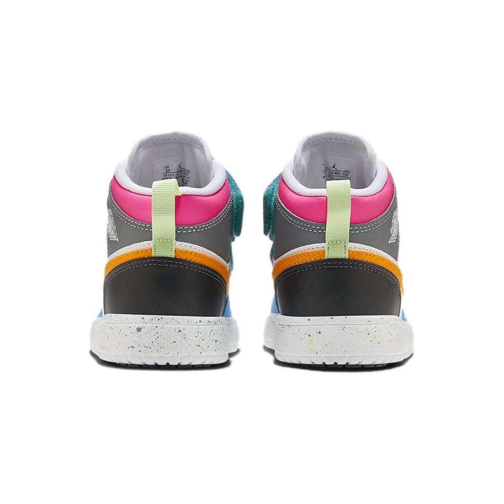 Air Jordan 1 Mid ALT SE PS Bianco Ombra Scuro Rosa Iper Giallo Taxi FJ3462-100