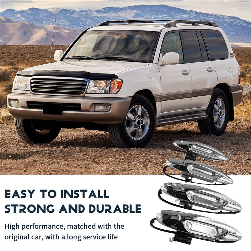 A58X-Front Rear Left&Right Exterior Door Handle For Toyota Land Cruiser LC100 4500 4700 1998-2007 Lexus LX470 69220-60061